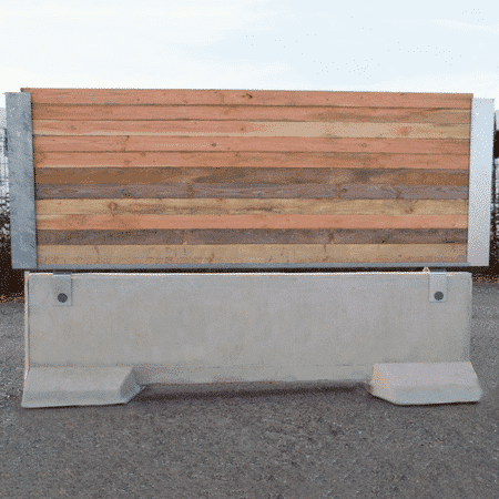 Barrière de sécurité KLOSTAB - Habillage bois horizontal en pointe