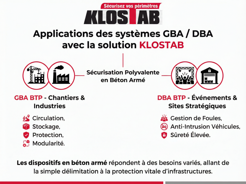 Applications des systèmes GBA / DBA avec la solution KLOSTAB