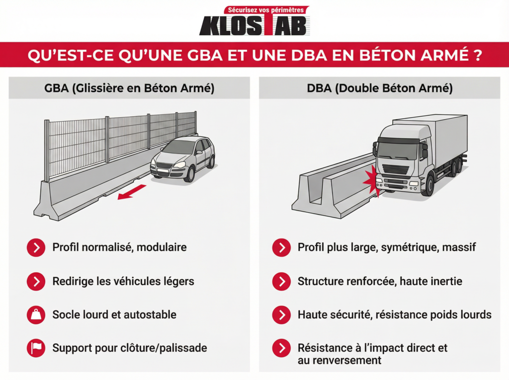 Qu’est-ce qu’une GBA et une DBA en béton armé ?
